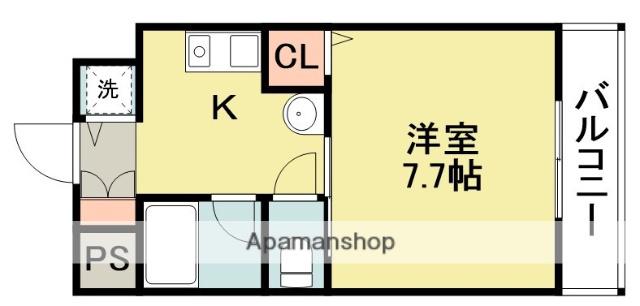 ヴァン・クリーフ(1K/3階)の間取り写真