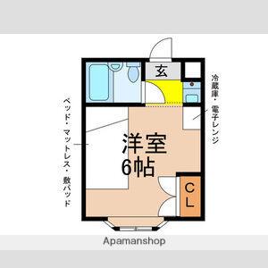 石丸ハイツ(ワンルーム/2階)の間取り写真