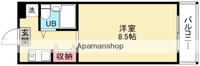 ジョイフルみのお(1K/1階)の間取り写真