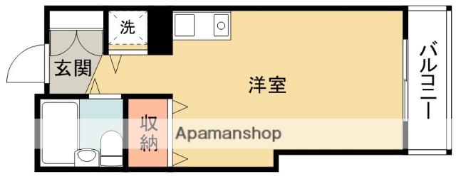 パーキーK(1K/2階)の間取り写真