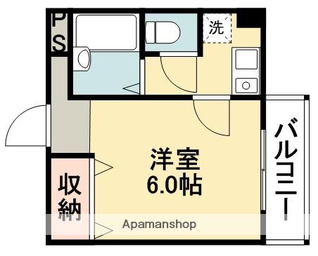 ハピネス・オーク(1K/1階)の間取り写真