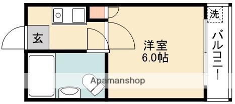 COLLECTION箕面(ワンルーム/1階)の間取り写真
