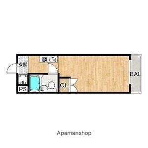 ロイヤルエスペラントオクノ(1K/3階)の間取り写真