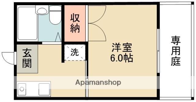 アペロINANO(1K/1階)の間取り写真