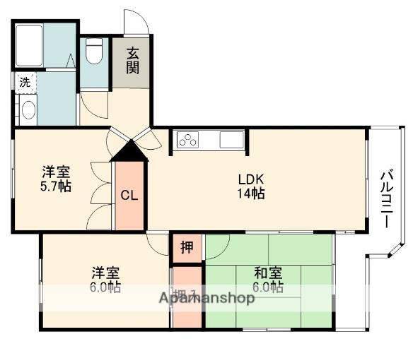 アビタグランデ(3LDK/2階)の間取り写真
