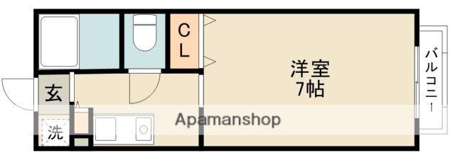 ホークメゾン(1K/2階)の間取り写真