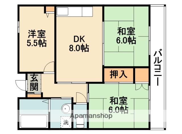 エミネンス千里(3DK/2階)の間取り写真
