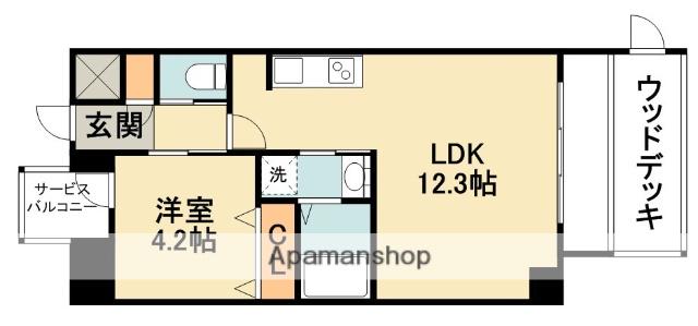 レジディア千里藤白台(1LDK/1階)の間取り写真