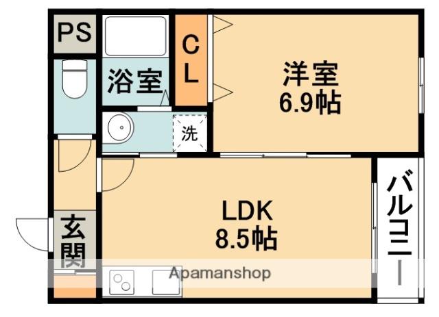 プレアデス千里山田(1LDK/5階)の間取り写真