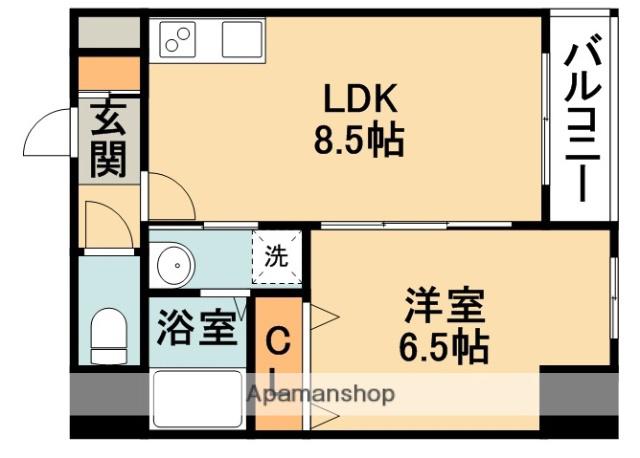 プレアデス千里山田(1LDK/3階)の間取り写真