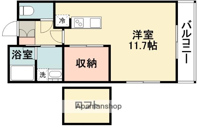 CASA DE VIOLA(ワンルーム/3階)の間取り写真