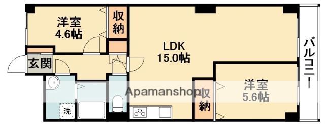 メゾン新千里(2LDK/4階)の間取り写真