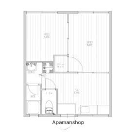 パールハイツ3(2K/2階)の間取り写真