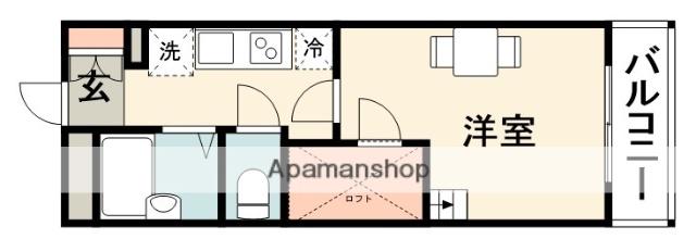 リブラレジデンス茨木(1K/2階)の間取り写真