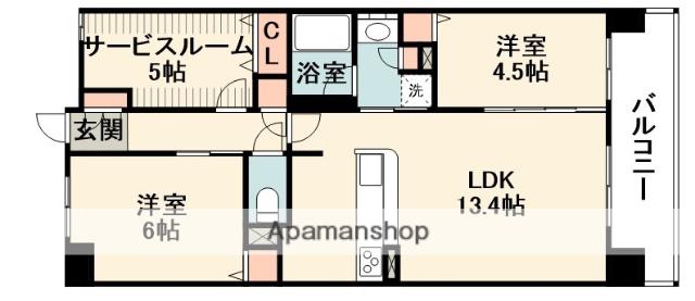 エスリード箕面船場阪大前(2LDK/10階)の間取り写真