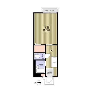 ルーラルハイツ(ワンルーム/1階)の間取り写真