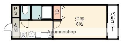 INOVE上山手(1K/1階)の間取り写真