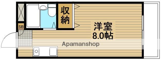 エバーグリーン小野原(1K/3階)の間取り写真