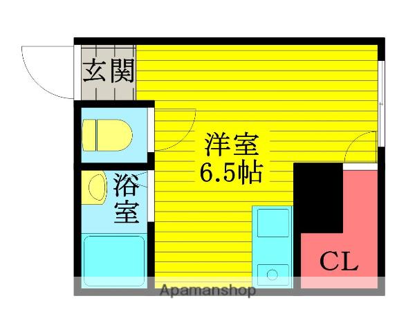 ルーミングハウス梶(ワンルーム/3階)の間取り写真