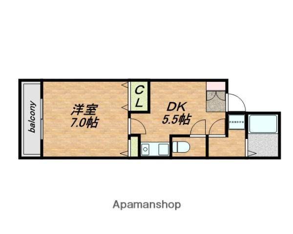 フォレステージ緑橋(1DK/5階)の間取り写真