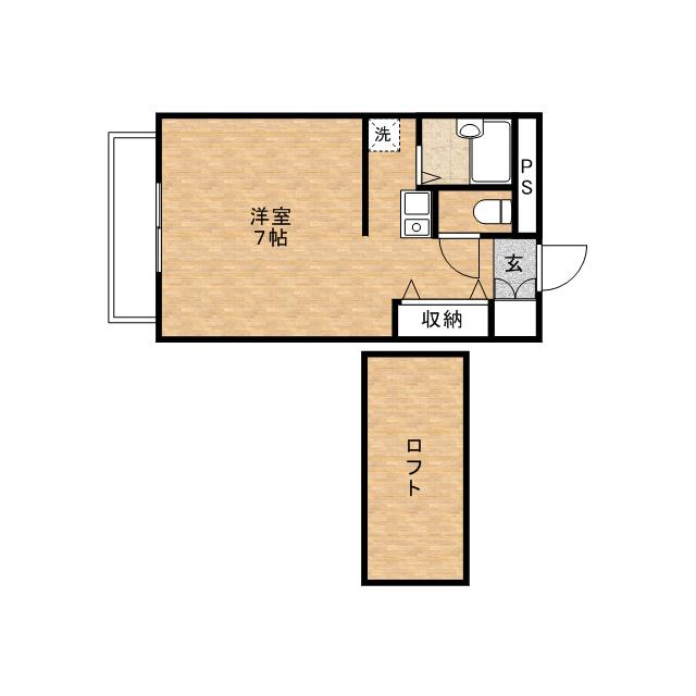 レオパレスオーパス深江橋(1K/1階)の間取り写真