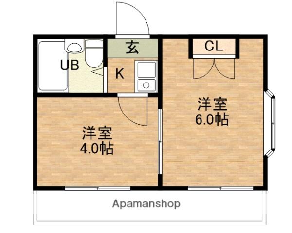 トーエー森ノ宮第1ビル(2K/2階)の間取り写真