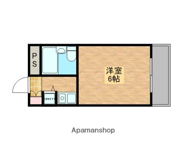 ライラックヴィラ大今里(1K/3階)の間取り写真