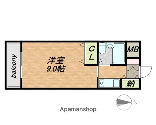 ハウステン・アネックス(1K/2階)の間取り写真