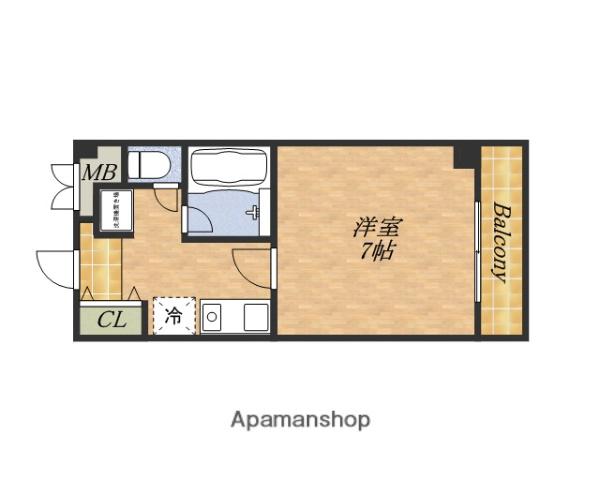 パライッソタマツ(1K/2階)の間取り写真