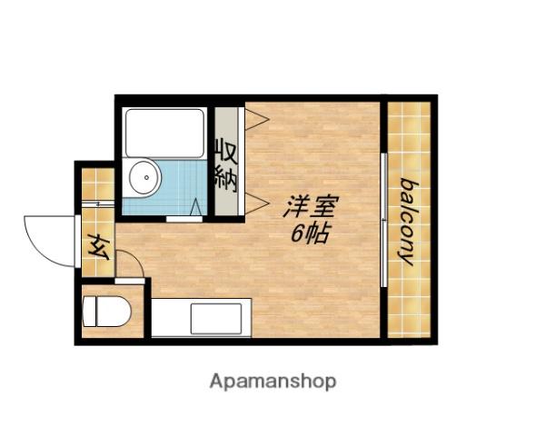 オーサムMK鶴橋(ワンルーム/3階)の間取り写真