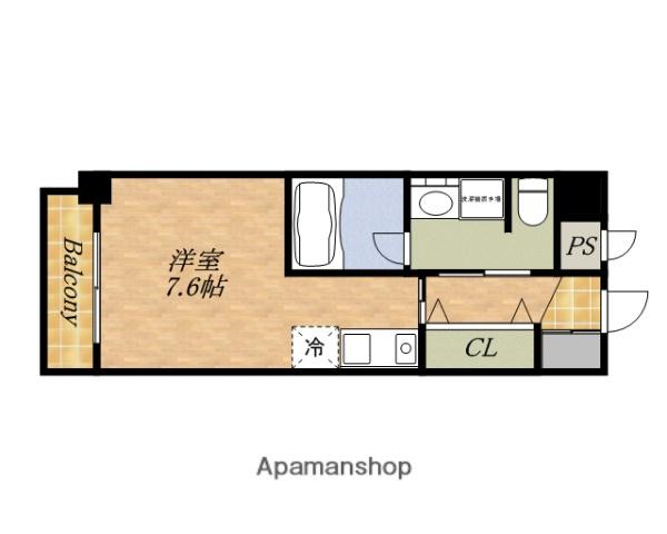 FUEGENKI玉造(ワンルーム/4階)の間取り写真