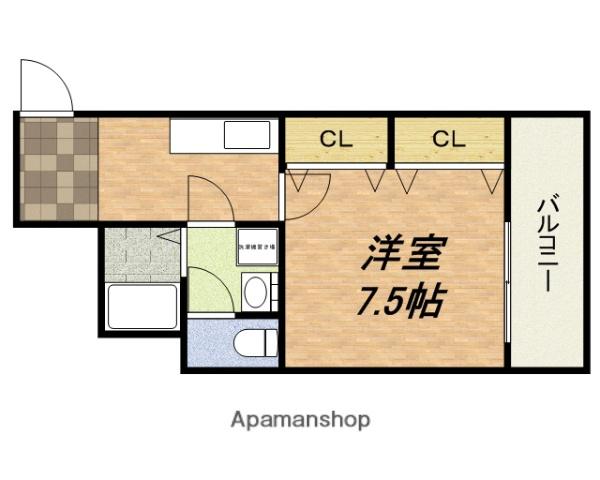 アルトモンターナ森ノ宮(1K/6階)の間取り写真