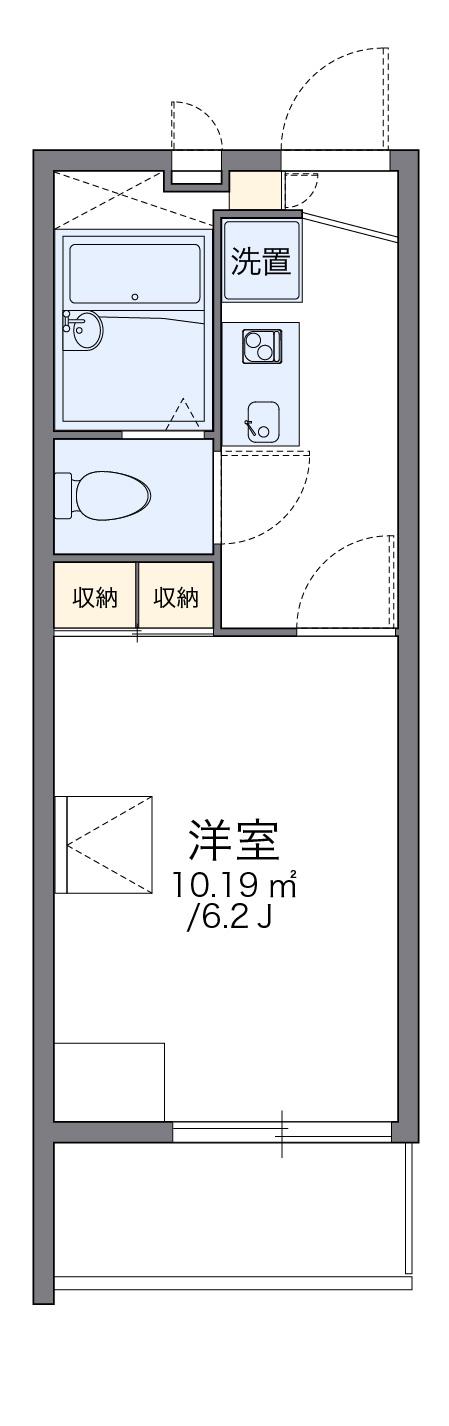 レオパレスMINAMINOⅠ(1K/2階)の間取り写真