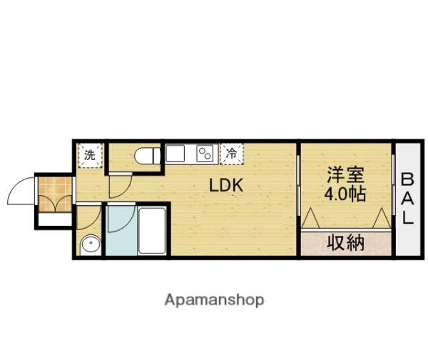 アドラブール今里(1LDK/8階)の間取り写真