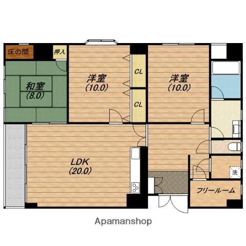 ノブリード谷町(3SLDK/8階)の間取り写真