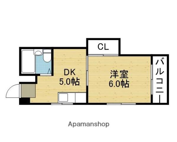OSRESIDENCE森之宮(1DK/1階)の間取り写真