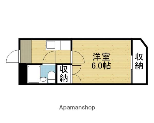 ハイツ泰陽(1K/4階)の間取り写真