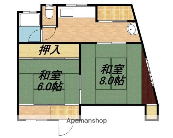 井上マンション(2LDK/3階)の間取り写真