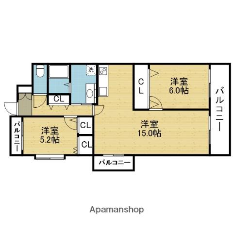 ネオコーポ桃谷(2LDK/10階)の間取り写真