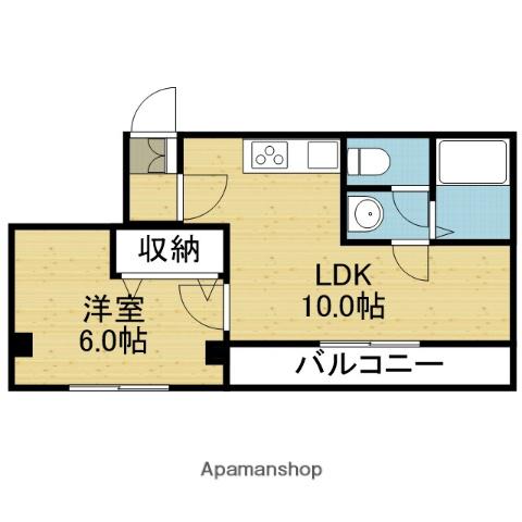 エムフィールド緑橋(1LDK/3階)の間取り写真
