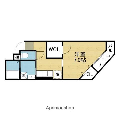 コーポエビス(1K/3階)の間取り写真