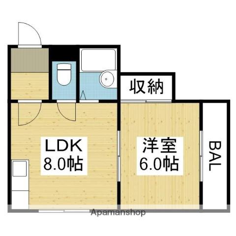 エンパイヤシティ(1LDK/1階)の間取り写真