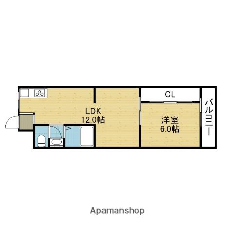 マンション清寿苑(1LDK/8階)の間取り写真