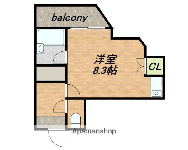 ロイヤルシャトー雅(1K/4階)の間取り写真