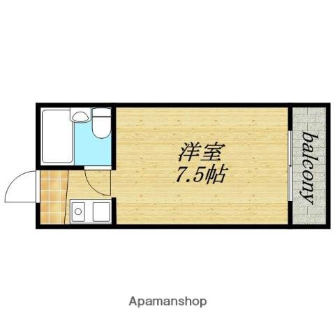 センチュリー中浜(1K/3階)の間取り写真