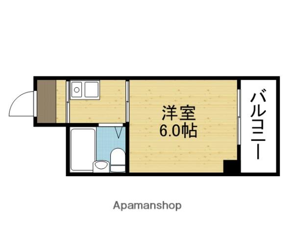 ローズマンション今里(1K/4階)の間取り写真
