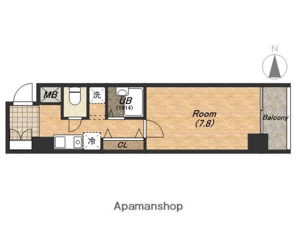 サムティ松屋町(1K/8階)の間取り写真