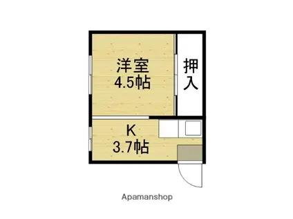 和歌之荘(1K/1階)の間取り写真