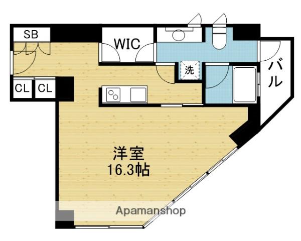 クリスタルブライト本町東(1K/8階)の間取り写真