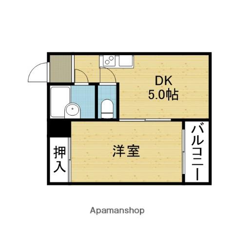 プレアール今福西(1DK/4階)の間取り写真